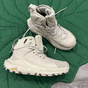 Hoka One One Womens 5 U Kaha 2 GTX Waterproof Hiking Shoes Boots Tan Neutral